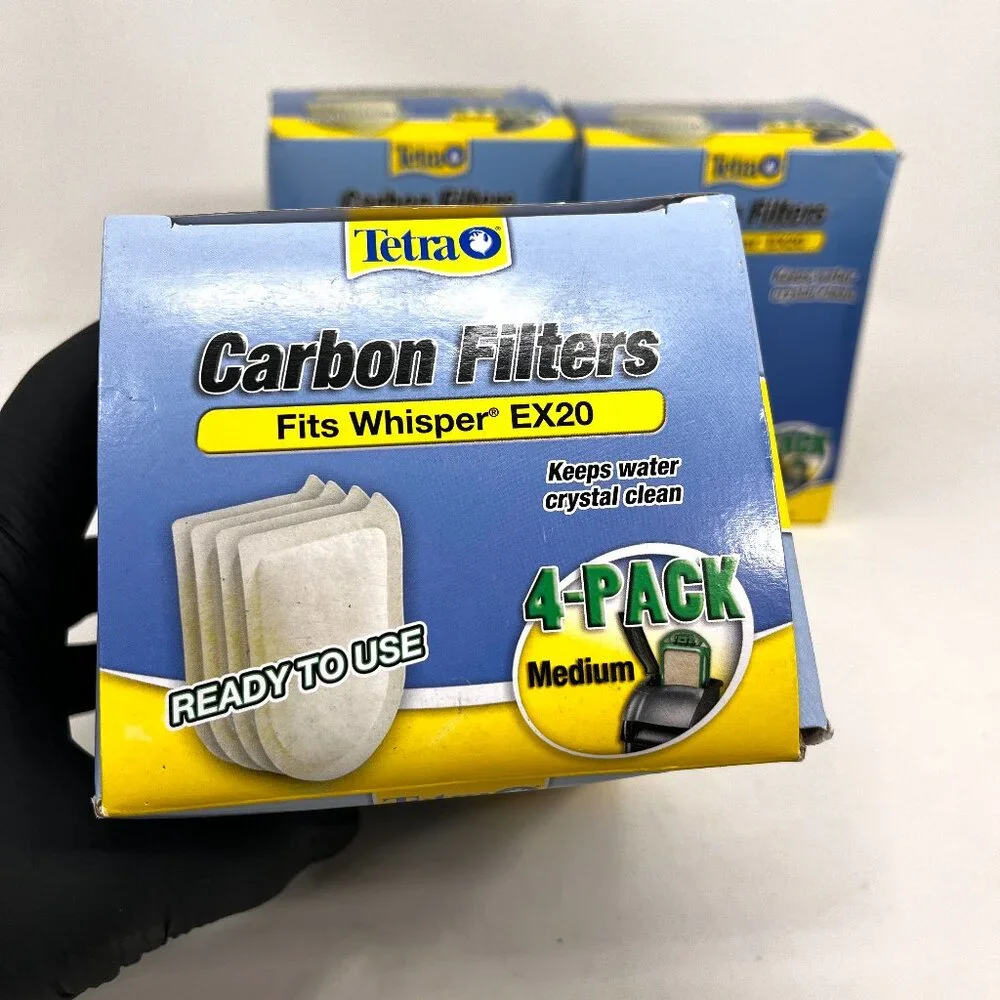 [3] 4-Packs Tetra Whisper EX20 MEDIUM Carbon Filters 20-Gallon
